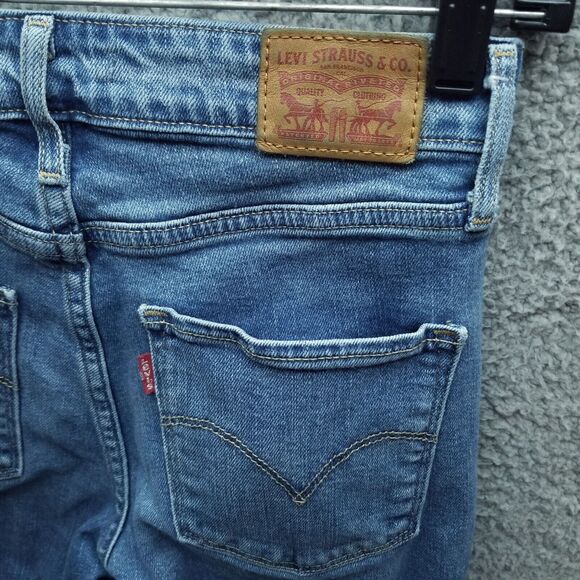 Levi Strauss Co. Women's 26 High Rise 721 Blue Skinny Jeans 26.5" 25.25" 9.5" - Picture 10 of 14